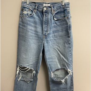 Re/Done 90’s crop high waist RAF medium sz 29 button fly denim jeans